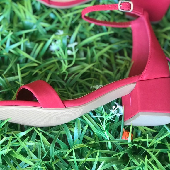 City Classified Red ankle strap 2” Heel Sandal - Picture 7 of 7